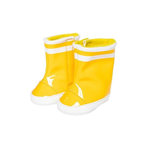 Heless- Bottes en Caoutchouc Jaune Taille 38-45 cm pour Pieds secs Temps pluvieux et Pionnier dans Le Monde de la Mode de pou