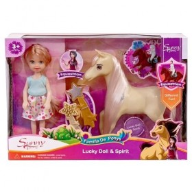 Juinsa Mini Poupée avec Poney - Licorne 2 modèles Boîte 26 x 18