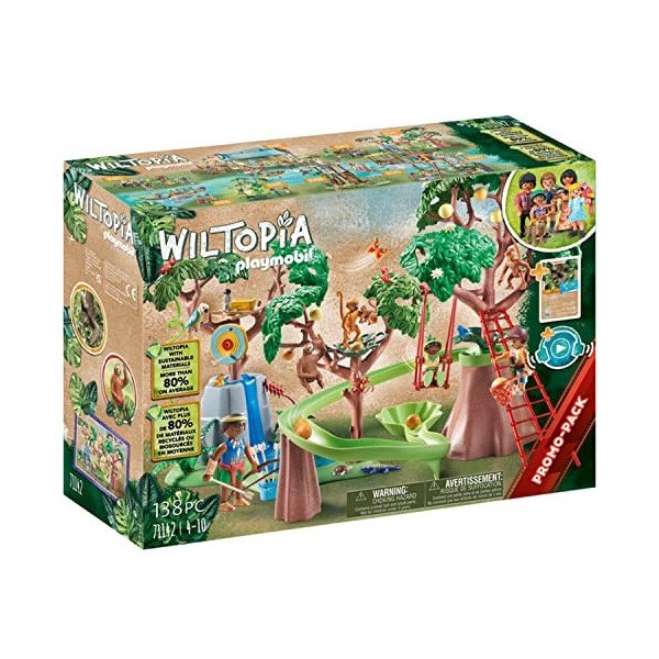 Playmobil 71142 Wiltopia - Aire de Jeu Tropicale de la Jungle- - Gamme Wiltopia fabriquée avec Plus de 80% de matériaux recyc