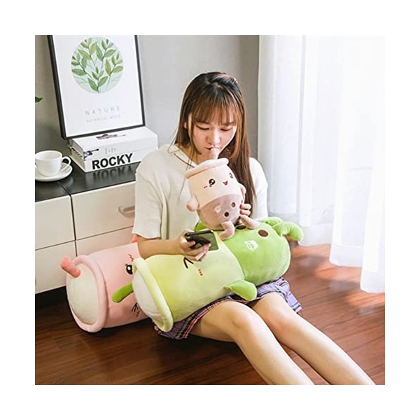 Bubble Tea Peluche, Fraise Matcha Farcies Poupées Thé Au Lait Doux Poupée Boba Plushie Tasse À Thé Câlin Oreiller Rempli Tass