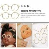 Toyvian 12 Pièces Lunettes en Métal De Poupée pour Poupées De 18 Pouces Mini Montures De Lunettes De Poupée Cerclée Lunettes 