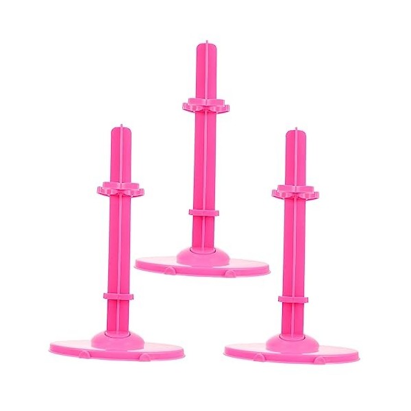 Toyvian 3 Pièces Support De Poupée Présentoirs en Plastique Mannequin Mini Poupées Debout Support De Poupée Support DAfficha