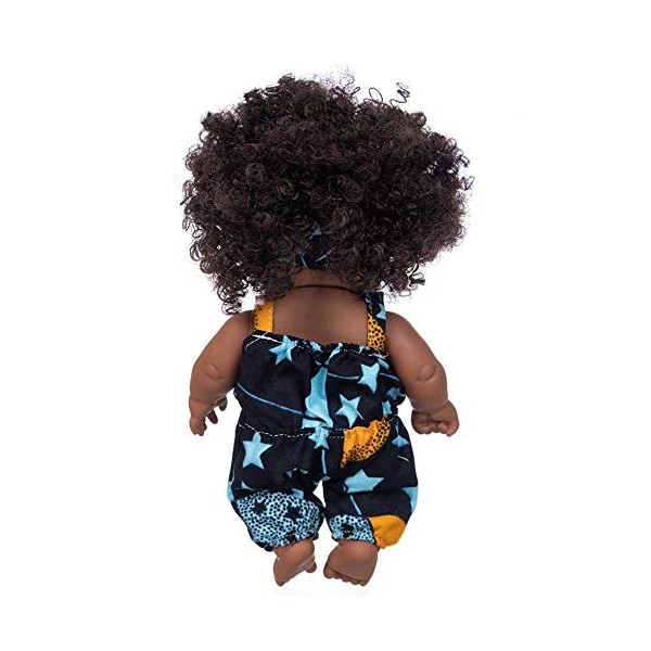 Uteruik Poupée noire de 20,3 cm - Poupée africaine américaine avec bandeau - Cadeau danniversaire de Noël pour enfants garço