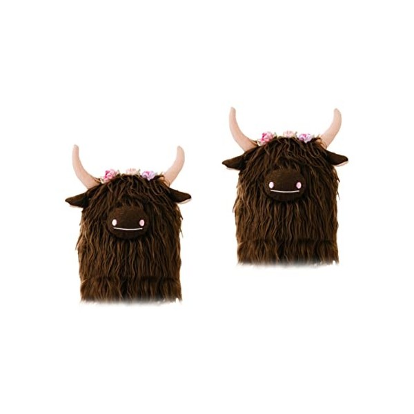 Totority Poupée Doudou Polyester Jaune Écossais Highlands Enfant