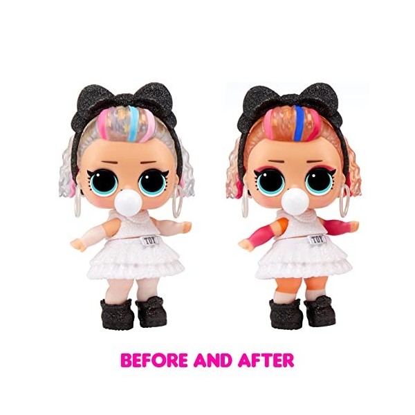 LOL Surprise Glitter Poupée avec Changement de Couleur & 7 Surprises - Assortiment ALÉATOIRE - avec 1 poupée de Collection, d