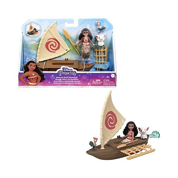 Princesses Disney Poupée Vaiana articulée avec Tenue Scintillante et Accessoires Dont Serre-tête et Collier, Jouet Enfant, Dè