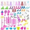 RYAN Lot de 88 Vêtements Poupée Accessoires 10 Barbie Barbie Vetements et 78 Accessoires Vêtement Barbie pour Poupée Fille 11