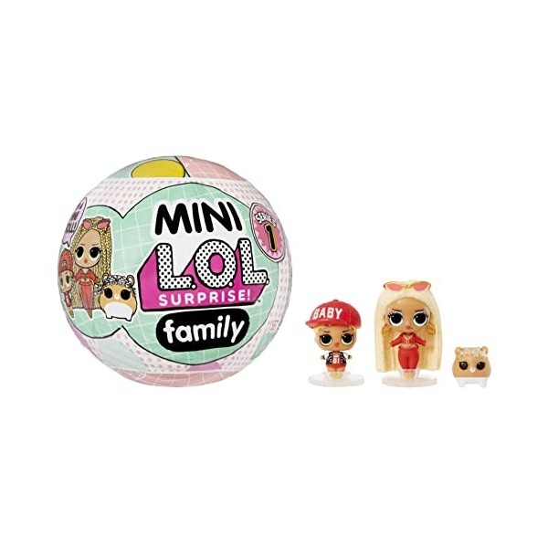 L.O.L. Surprise! OMG Mini Family Collection – Assortiment ALÉATOIRE – Réplique Miniature d’Une poupée Mannequin avec Ses Lil 