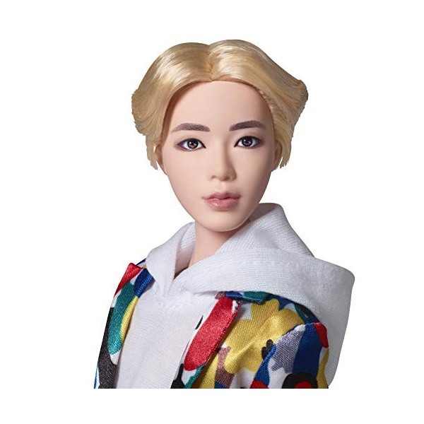 Bts X Mattel Poupée Jin, à L’effigie du Membre du Groupe de K-pop, Figurine à Collectionner, Gkc88