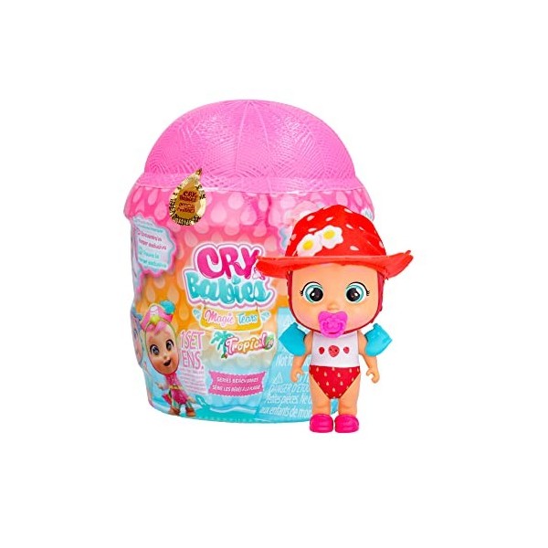 Cry Babies Magic Tears Tropical Beach Babies | Poupée Surprise de Collection Qui pleure de Vraies Larmes avec Maillot de Bain