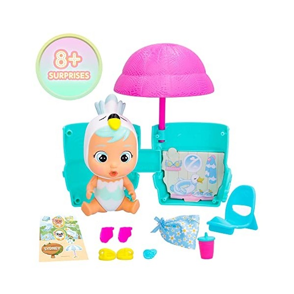 Cry Babies Magic Tears Tropical Beach Babies | Poupée Surprise de Collection Qui pleure de Vraies Larmes avec Maillot de Bain