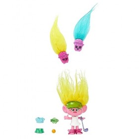 Trolls 3, Figurine Viva Hair Pops à Fonction avec Vêtements Amovibles, 2 Hair Pops Et Accessoires Surprises Inclus, Jouet Enf