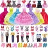 26 vêtements Compatible avec Barbie poupée, 10 Chaussures 5 Robes 3 Ensembles de Bikini 3 vêtements Formels dans lordre aléa