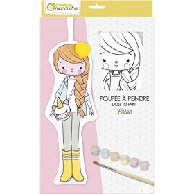 Avenue Mandarine PP042C- Poupée à peindre, Clara