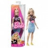 Barbie Fashionistas, Blonde, Morphologie Ronde, Tenue Girl Power, Vêtements Et Accessoires, Jouet Enfant, Dès 3 Ans, HPF78