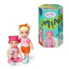 BABY born Minis Online Lot de 2 Isabella et Hannah 906026 - Poupée de 6,5 cm avec effets de changement de couleur et poupée d