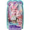 Coffret enchantimals poupée Bree Bunny avec Twist Le Lapin - Figurine 15cm avec Animal - Mini poupée