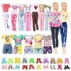 20 Vêtements Compatible avec Barbie Poupée Accessoires de Poupée 10 Chaussures 10 Vêtements Tenues pour Poupées Bébé Poupée C