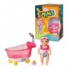 BABY born Minis Set avec baignoire & Amy 906101 - Poupée de 6,5 cm avec accessoires exclusifs et 1 corps mobile pour un jeu r