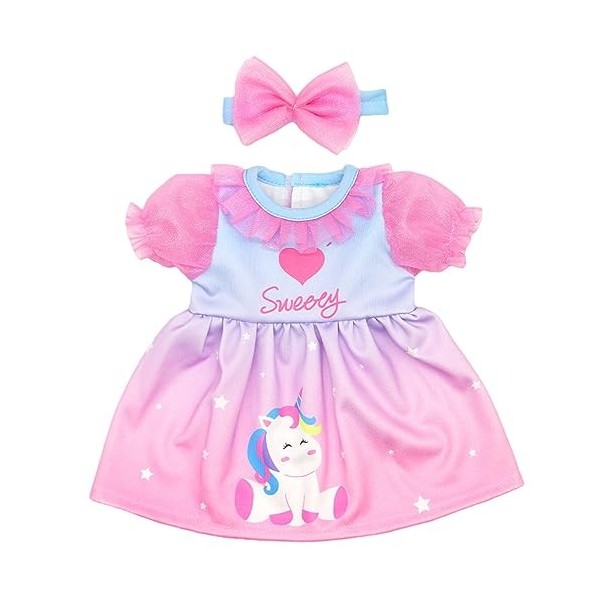 Lot De 4 Vêtements De Poupée – Tenues Pour Bébé Poupée De 30 à 45 Cm, Habillement Facile