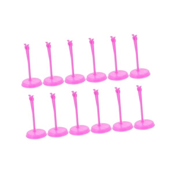 TOYANDONA 12 Pièces Support De Poupée Mini Maison De Poupée Support en Plastique Mini Poupées Supports De Jambe De Poupée Min