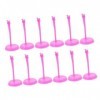 TOYANDONA 12 Pièces Support De Poupée Mini Maison De Poupée Support en Plastique Mini Poupées Supports De Jambe De Poupée Min