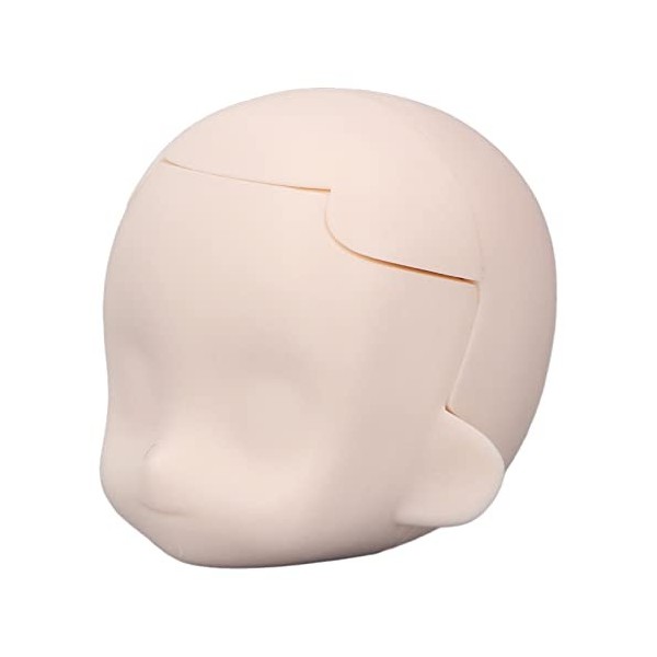 Tête de Poupée Vierge, Mini Tête de Poupée en Silicone Amovible pour Poupée Articulée 1/12 Café 