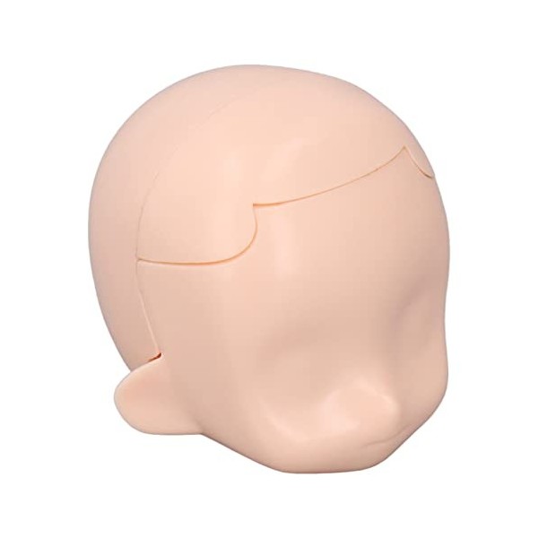 Tête de Poupée Vierge, Mini Tête de Poupée en Silicone Amovible pour Poupée Articulée 1/12 Café 