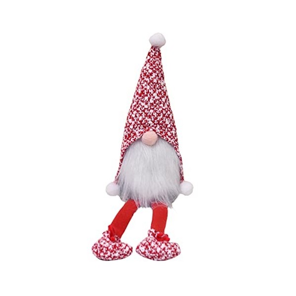 TOYANDONA 1 Pc Poupée sans Visage De Noël Gnomes Tomte Scandinaves Nordiques Cotillons De Noël Jouet à Longues Jambes Gnomes 