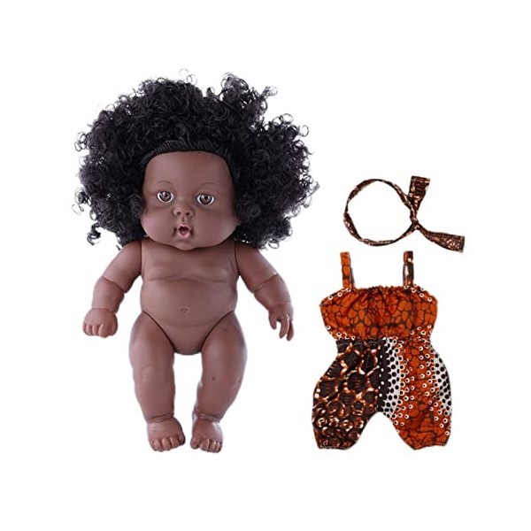 BHKC Poupées Noires pour Filles de 3 Ans - Poupées - Poupées Noires réalistes pour bébé Nouveau-né, poupées Afro-américaines 