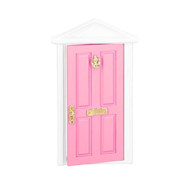 gernie Mini Porte en Bois pour Maison de Poupée 1:12, Porte de Maison de Poupée aux Bords Plus Lisses, Matériau en Bouleau, D