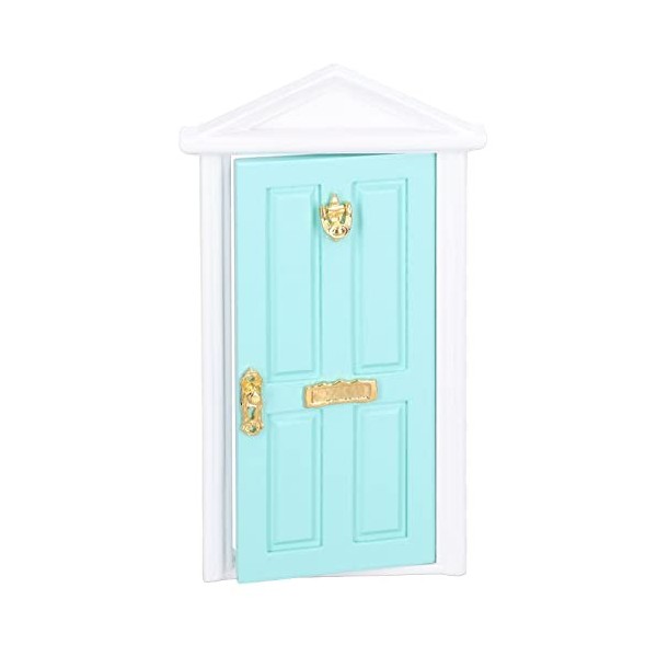 gernie Mini Porte en Bois pour Maison de Poupée 1:12, Porte de Maison de Poupée aux Bords Plus Lisses, Matériau en Bouleau, D