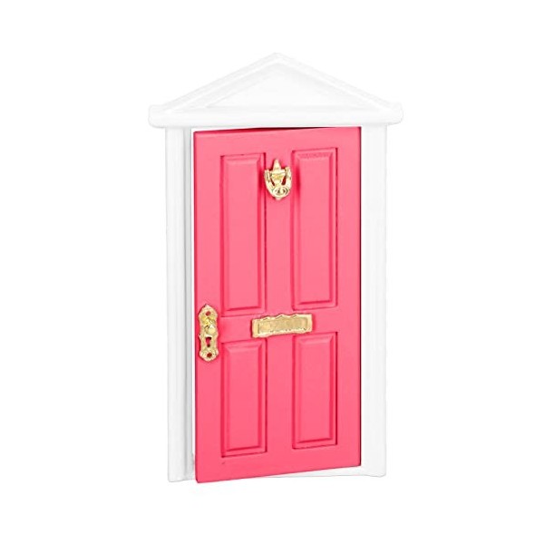 gernie Mini Porte en Bois pour Maison de Poupée 1:12, Porte de Maison de Poupée aux Bords Plus Lisses, Matériau en Bouleau, D