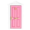 CDQL Mini Porte en Bois, Couleur Vive, Détails Vifs, Bord Plus Lisse, Porte de Fée Miniature pour Maison de Poupée 1:12, Modè