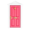 CDQL Mini Porte en Bois, Couleur Vive, Détails Vifs, Bord Plus Lisse, Porte de Fée Miniature pour Maison de Poupée 1:12, Modè