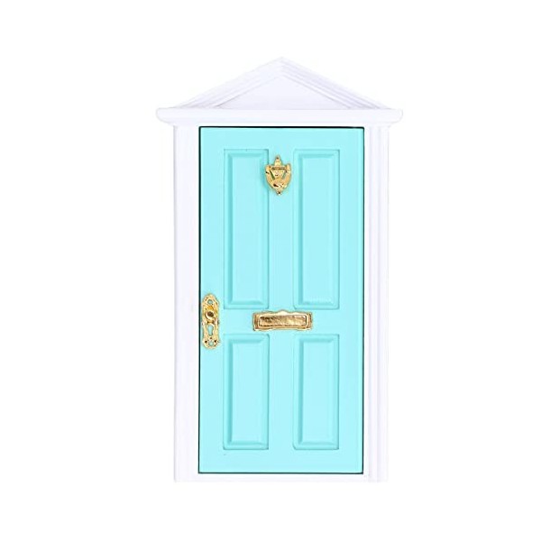 CDQL Mini Porte en Bois, Couleur Vive, Détails Vifs, Bord Plus Lisse, Porte de Fée Miniature pour Maison de Poupée 1:12, Modè