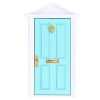 CDQL Mini Porte en Bois, Couleur Vive, Détails Vifs, Bord Plus Lisse, Porte de Fée Miniature pour Maison de Poupée 1:12, Modè