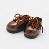 Jilibaba Chaussures de poupée plates en polyuréthane pour poupées OB 11 Marron