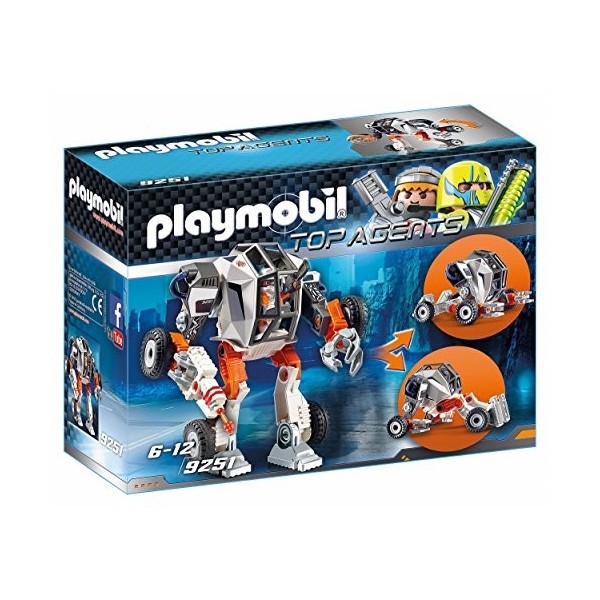Playmobil 9251 Chef de la Spy Team avec Robot Mech