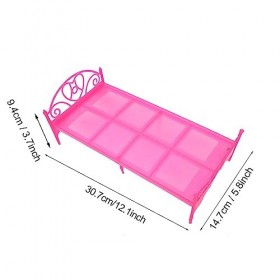 Accessoires pour Maison de Poupée, Meubles de Chambre à Coucher, Mini Lit, Lampe de Bureau, Garde-Robe, Jouet, 4 Pièces