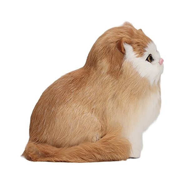 Poupée de Chat Simulée Mignonne, Décoration de Figurine de Chat à Fourrure Portable Douce pour Chambre à Coucher pour Enfant