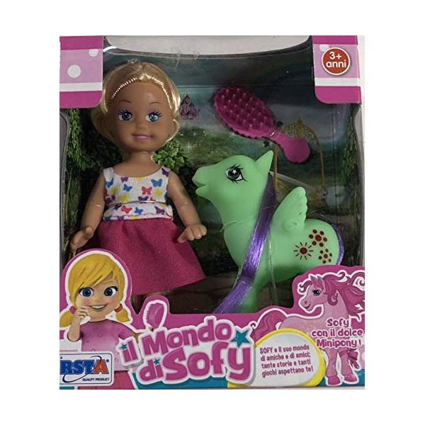 RONCHI SUPERTOYS SRL- SOFY avec Poney 10274 Poupées et Accessoires, Multicolore