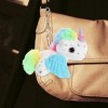 TOYANDONA Tirer La Queue Qui Remue La Licorne Petite Poupée En Forme De Licorne Breloque Clé En Peluche Poupée Porte-clés En 