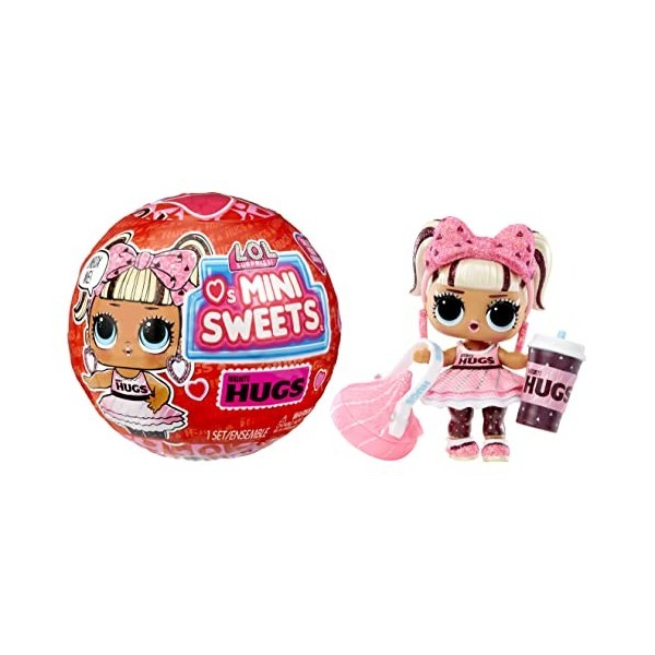 LOL Surprise Loves Mini Sweets Hugs & Kisses - Hugs Sweetie - Poupée en édition limitée pour la Saint-Valentin avec 7 Surpris