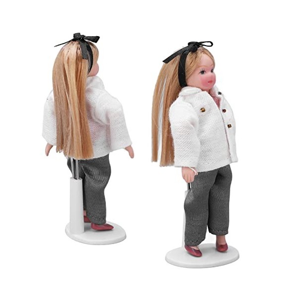 BALRAJ Poupée Miniature en Porcelaine pour Filles, Membres Mobiles, Figurines Réalistes en Céramique pour Fille, Accessoires 