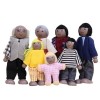 Hemore Personnes de Maison de poupées, 7pcs / Set en Bois de poupées en Bois Figurines, poupées familiales Dollhouse, Figures