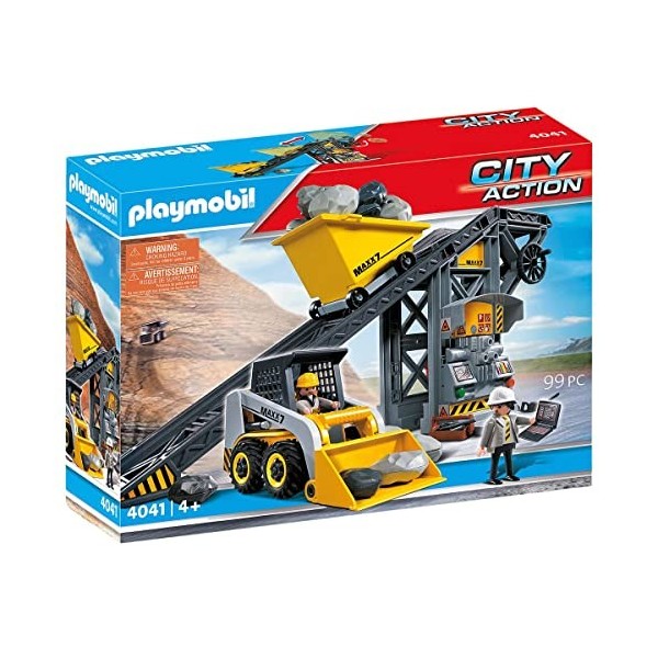 Playmobil - 4041 - Jeu de construction - Convoyeur avec pelleteuse