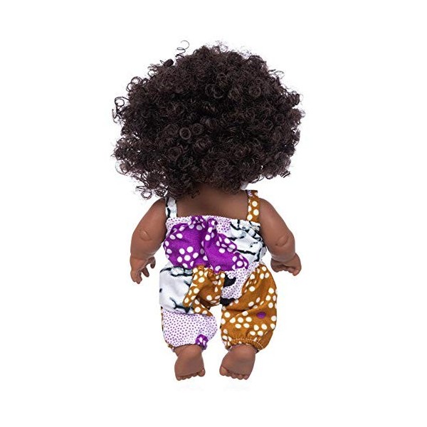 Uteruik Poupée noire de 20,3 cm - Poupée africaine américaine avec bandeau - Cadeau danniversaire de Noël pour enfants garço