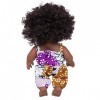 Uteruik Poupée noire de 20,3 cm - Poupée africaine américaine avec bandeau - Cadeau danniversaire de Noël pour enfants garço