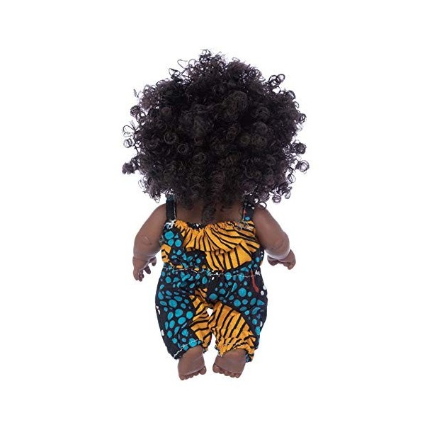 Uteruik Poupée noire de 20,3 cm - Bébé africain américain avec combinaison, bandeau, cadeau danniversaire de Noël pour enfan